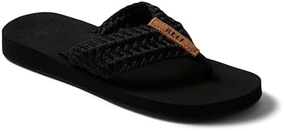 REEF Women's Cushion Threads TX Flip Flops Black