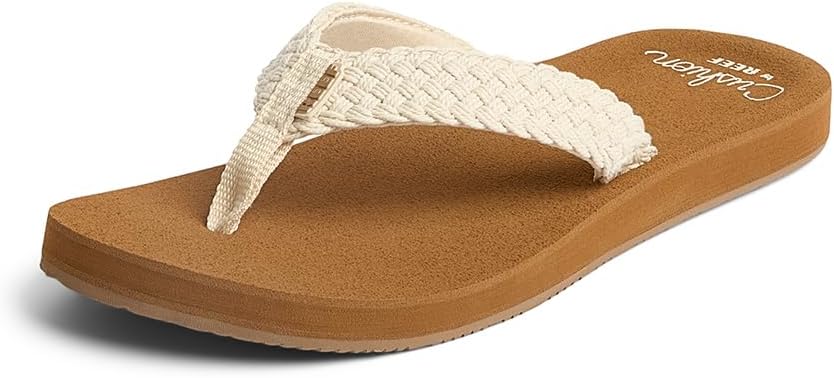 REEF Baja Maria Womens Flip Flop Sandal, Soft Cushion Footbed BrownVintage