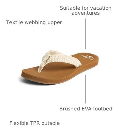 REEF Baja Maria Womens Flip Flop Sandal, Soft Cushion Footbed BrownVintage