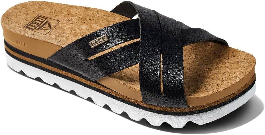 REEF Women's Cushion Bloom Hi Platform Sandals BlackTan