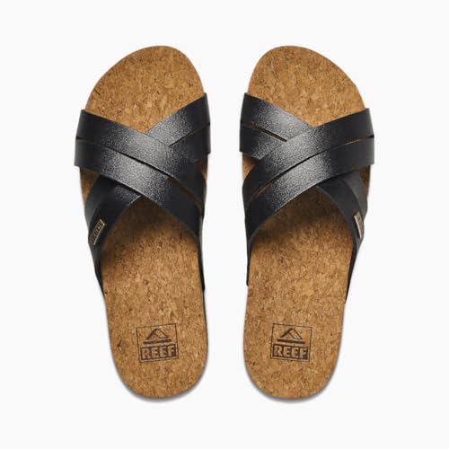REEF Women's Cushion Bloom Hi Platform Sandals BlackTan