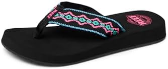 REEF Women’s Sandy Flip Flop Black Neon