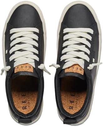 REEF Women's Lay Day Dawn Leather Shoes Black Leather