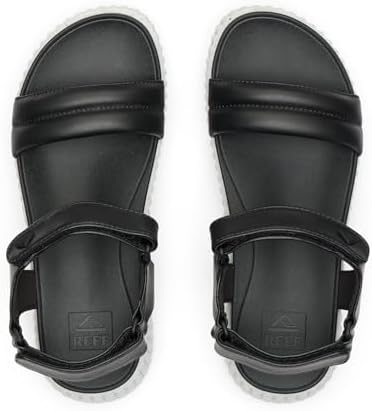 REEF Vista Higher Raya Womens Platform Sandal, Adjustable Straps, Soft Molded Footbed BlackWhite