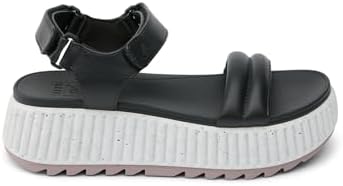 REEF Vista Higher Raya Womens Platform Sandal, Adjustable Straps, Soft Molded Footbed BlackWhite