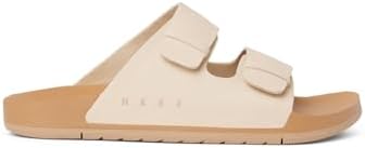 REEF Ojai Two Bar Women's Fashion Slide Sandal, Premium Leather, Soft Cushion Footbed Natural Leather