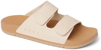 REEF Ojai Two Bar Women's Fashion Slide Sandal, Premium Leather, Soft Cushion Footbed Natural Leather