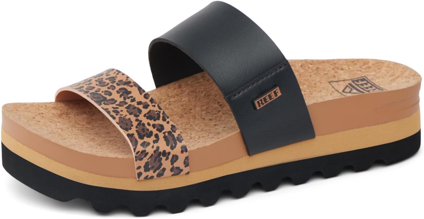 REEF Women's Sandals, Cushion Vista Hi Leopard Duo