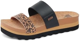 REEF Women's Sandals, Cushion Vista Hi Leopard Duo