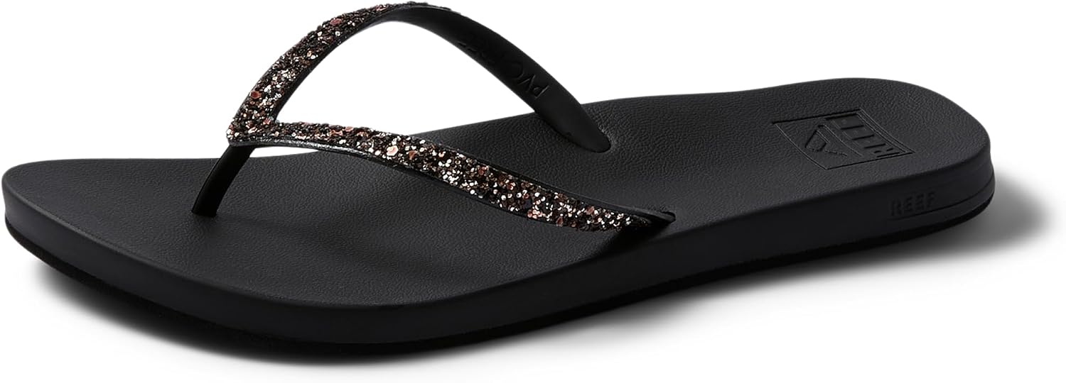 Reef Women’s Cushion Stargazer Flip Flop Sandal BlackBronze