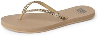 REEF Women's Sandals Stargazer, Glitter Flip Flops for Women With Soft Cushion Footbed Gemstone
