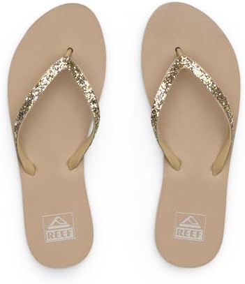 REEF Women's Sandals Stargazer, Glitter Flip Flops for Women With Soft Cushion Footbed Gemstone