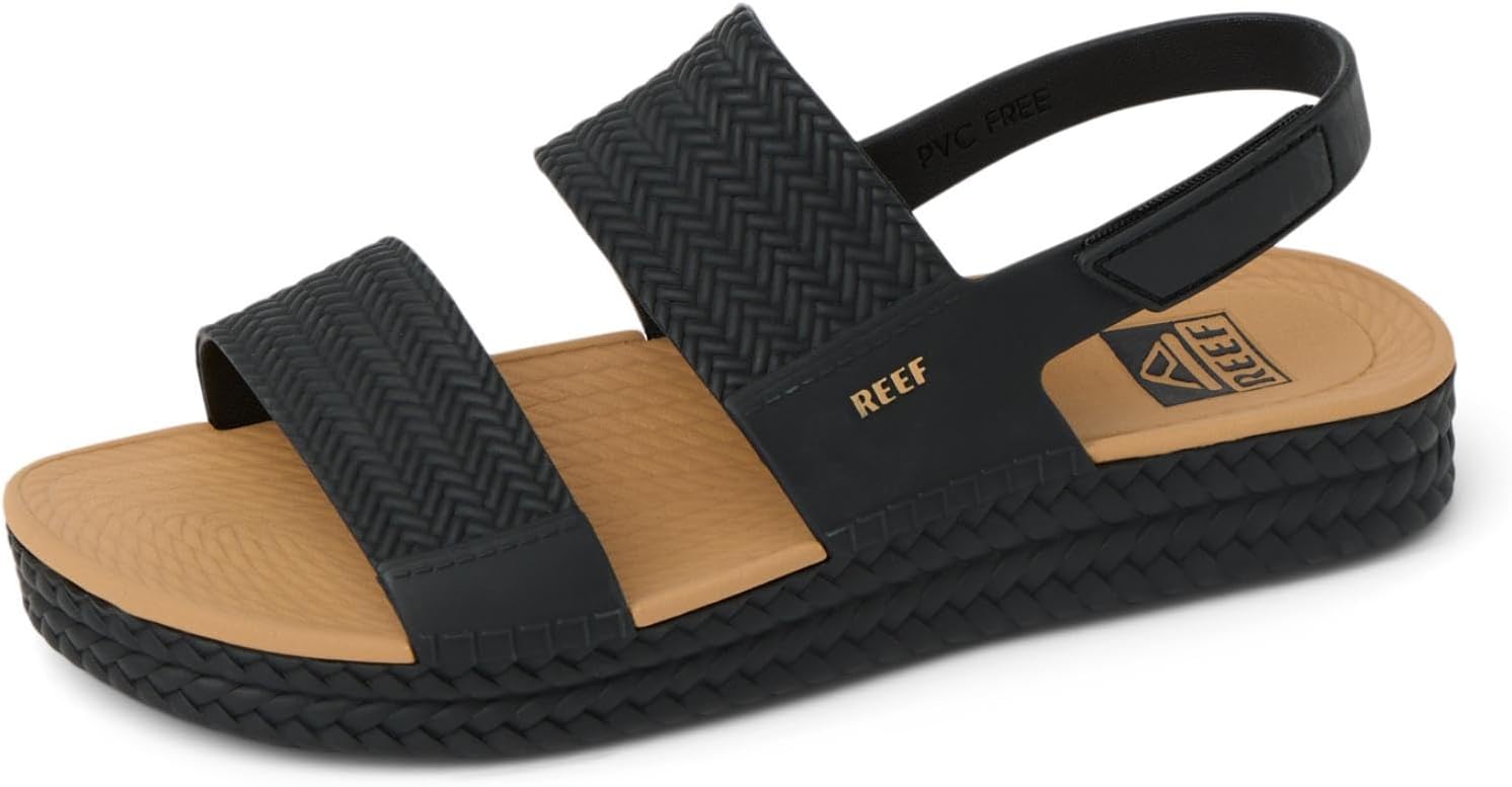 REEF Womens Sandals, Water Vista Black-tan