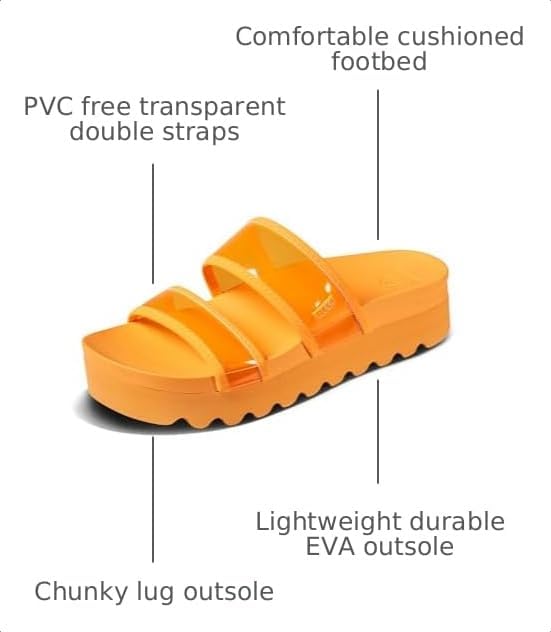 REEF Women's Vista Hi Energy Slide Sandal Orangeade