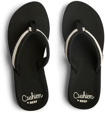REEF Baja Maria Womens Flip Flop Sandal, Soft Cushion Footbed BlackVintage