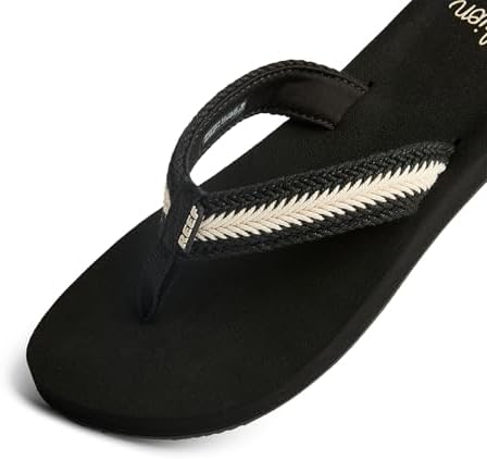 REEF Baja Maria Womens Flip Flop Sandal, Soft Cushion Footbed BlackVintage