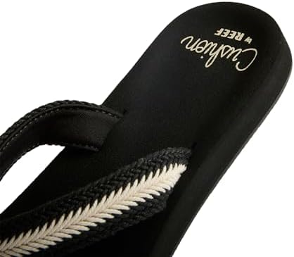 REEF Baja Maria Womens Flip Flop Sandal, Soft Cushion Footbed BlackVintage