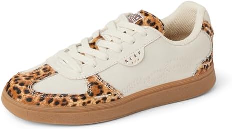 REEF Womens Boardwalk Callie Shoe, Premium Suede, Cushion Footbed Cheetah