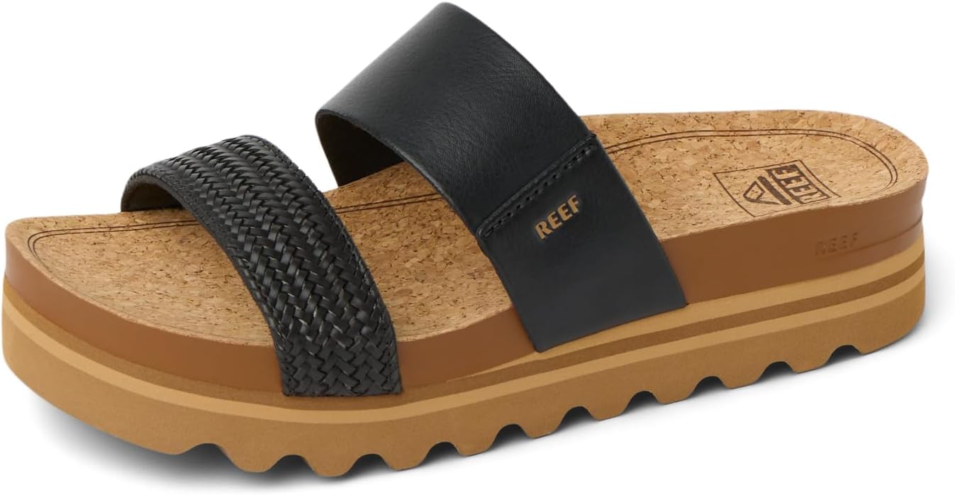 REEF Women's Sandals, Cushion Vista Hi Black Braid