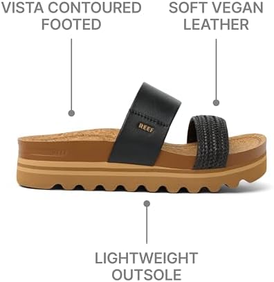 REEF Women's Sandals, Cushion Vista Hi Black Braid