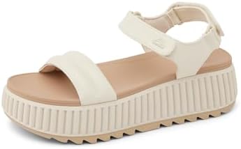 REEF Vista Higher Raya Womens Platform Sandal, Adjustable Straps, Soft Molded Footbed Vintage Sand