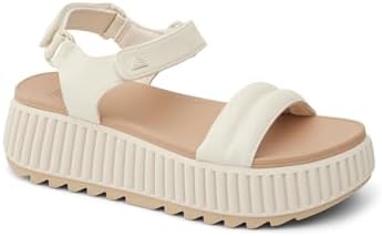 REEF Vista Higher Raya Womens Platform Sandal, Adjustable Straps, Soft Molded Footbed Vintage Sand