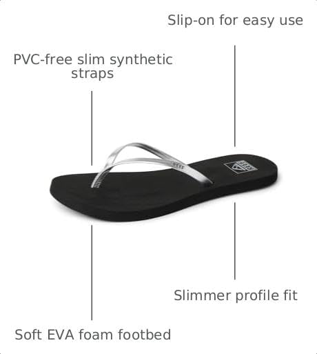 REEF Womens Bliss Nights Flip Flop SilverBlack