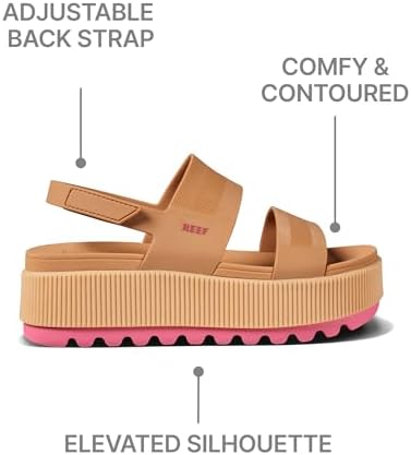 REEF Women's Sandals, Water Vista Higher Natural-hot Pink