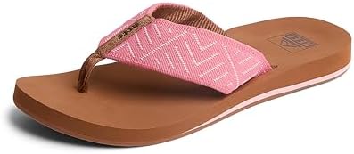 REEF Women's Sandals Spring Woven Flip Flops Strawberry Pink