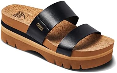 REEF Cushion Vista Higher Women's Platform Fashion Sandal, Arch Support, Ultra Soft Cushion Footbed Black
