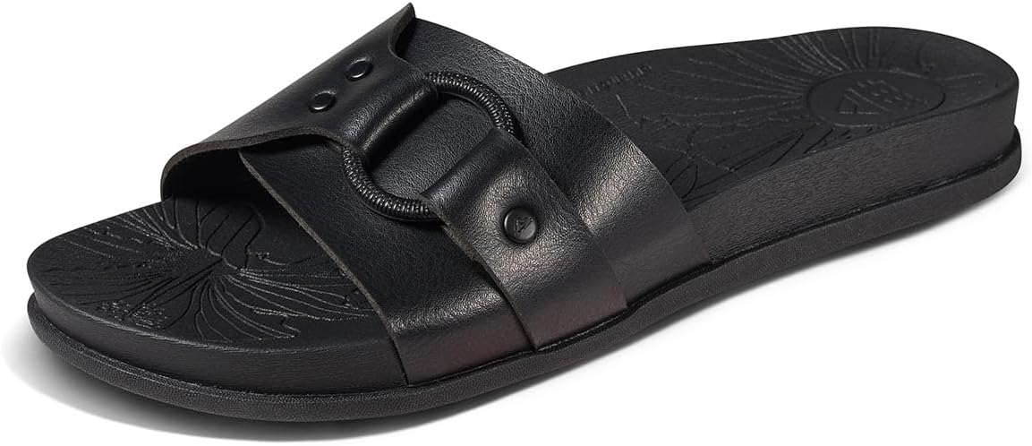 REEF Women's Cushion Soho Cruz Slides Black Night