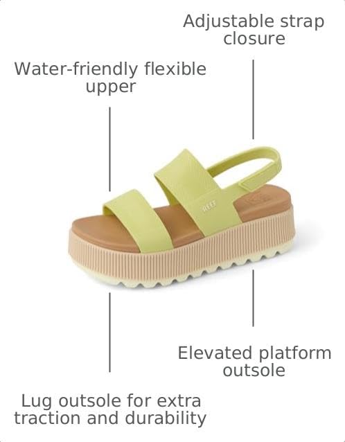 REEF Women's Sandals, Water Vista Higher Lime Sherbet