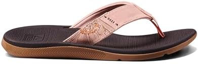 REEF Santa Ana Womens Flip Flop, Arch Support, Water Friendly, Non Marking Outsole Peach Parfait