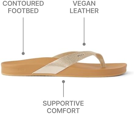 REEF Cushion Court Womens Sandal TanChampagne