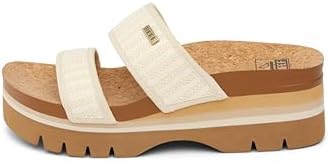 REEF Cushion Vista Higher Women's Platform Fashion Sandal, Arch Support, Ultra Soft Cushion Footbed Raffia
