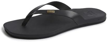 REEF Women's Cushion Lune Flip Flops Black