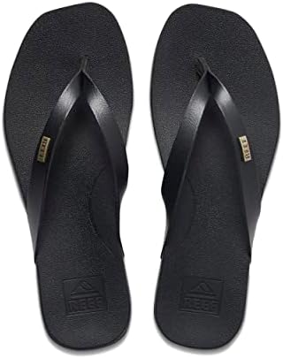 REEF Women's Cushion Lune Flip Flops Black