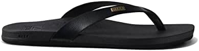 REEF Women's Cushion Lune Flip Flops Black