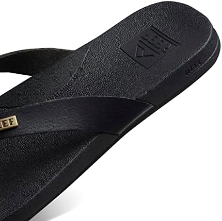 REEF Women's Cushion Lune Flip Flops Black