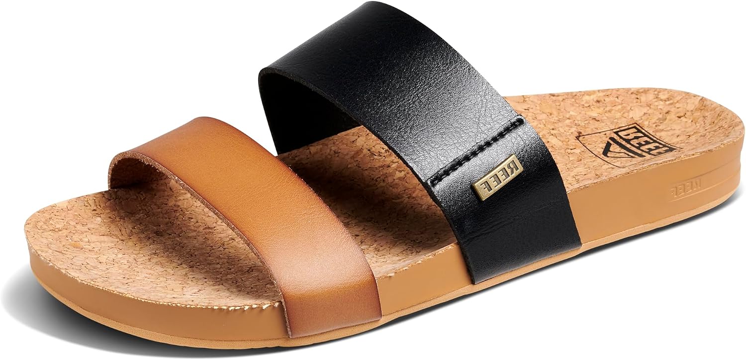 REEF Womens Sandals, Cushion Vista Black Duo