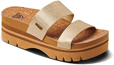 REEF Cushion Vista Higher Women's Platform Fashion Sandal, Arch Support, Ultra Soft Cushion Footbed Champagne
