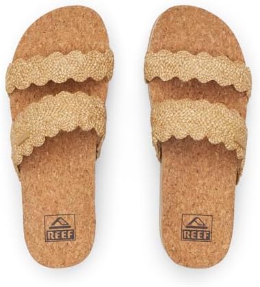 REEF Cushion Vista Higher Women's Platform Fashion Sandal, Arch Support, Ultra Soft Cushion Footbed Scalloped Tan