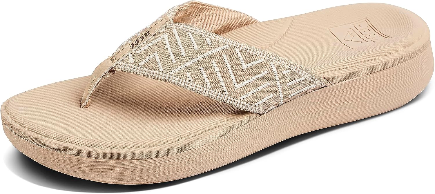 REEF Women's Cloud Tx Arch Support Flip Flop Sandals Oasis Geo