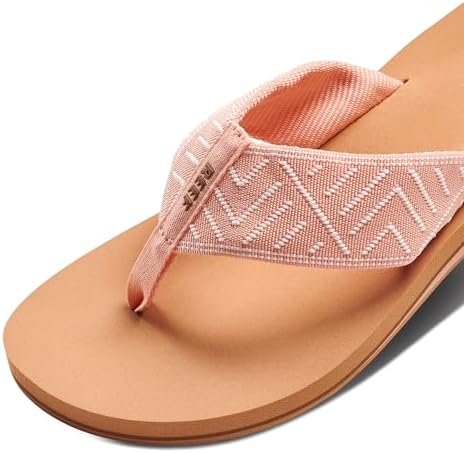 REEF Women's Sandals Spring Woven Flip Flops Peach Parfait