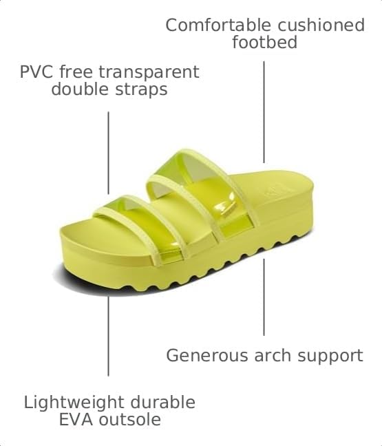 REEF Women's Vista Hi Energy Slide Sandal Citron