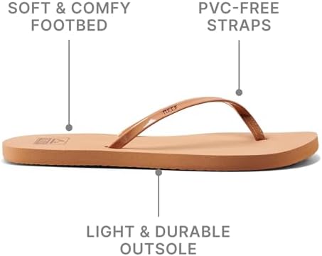 REEF Womens Bliss Nights Flip Flop Natural Patent