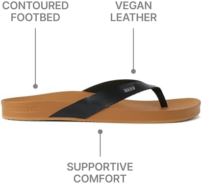 REEF Cushion Court Womens Sandal BlackNatural
