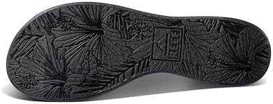 REEF Women's Cloud Tx Arch Support Flip Flop Sandals Black Geo