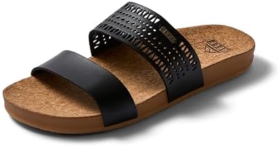 REEF Cushion Vista Perf Womens Sandal Black-tan