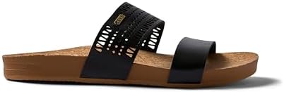 REEF Cushion Vista Perf Womens Sandal Black-tan